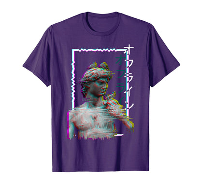 Greek Statue Ancient Vaporwave Aesthetic T-Shirt - Custom Art Print Unisex - T-Shirt, Sweatshirt, Hoodie