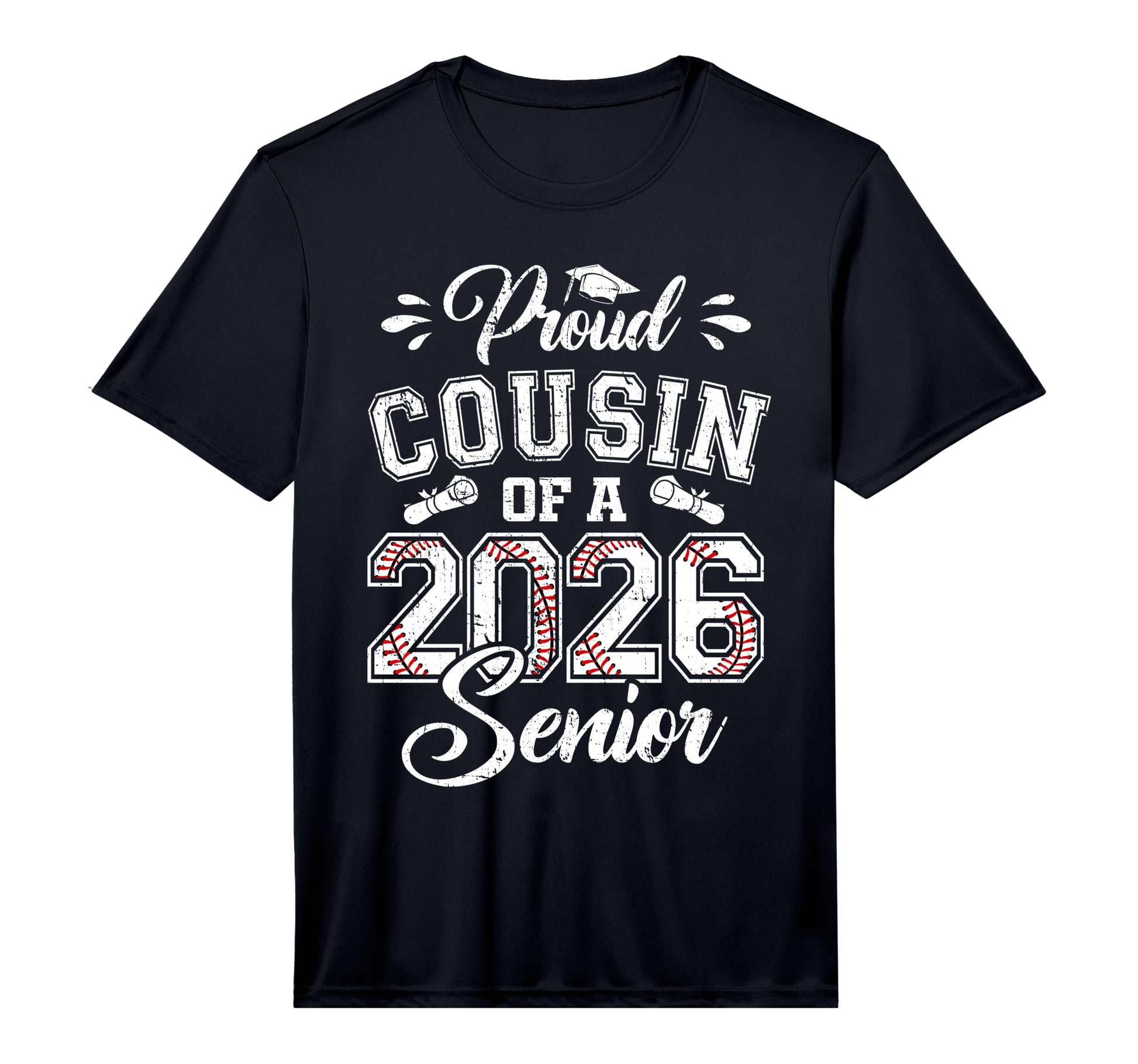 Proud Cousin 2026 Senior Baseball T-Shirt - Trendy Graphic for Adults - T-Shirt, Sweatshirt, Hoodie