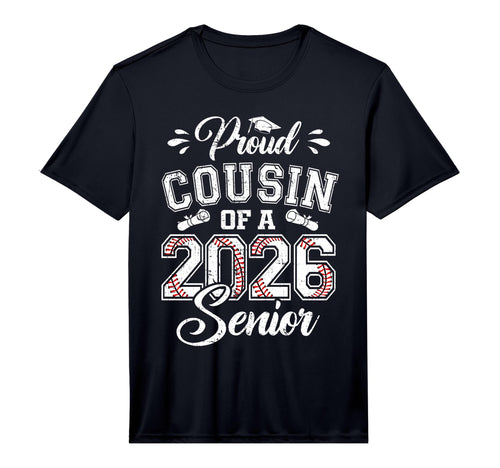 Proud Cousin 2026 Senior Baseball T-Shirt - Trendy Graphic for Adults - T-Shirt, Sweatshirt, Hoodie