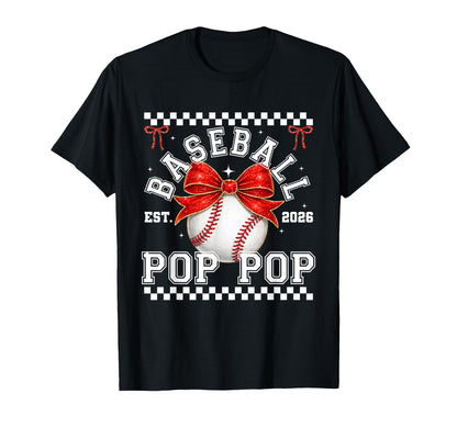 Baseball Pop Pop Coquette Family T-Shirt - Fun Novelty Design Unisex - T-Shirt, Sweatshirt, Hoodie
