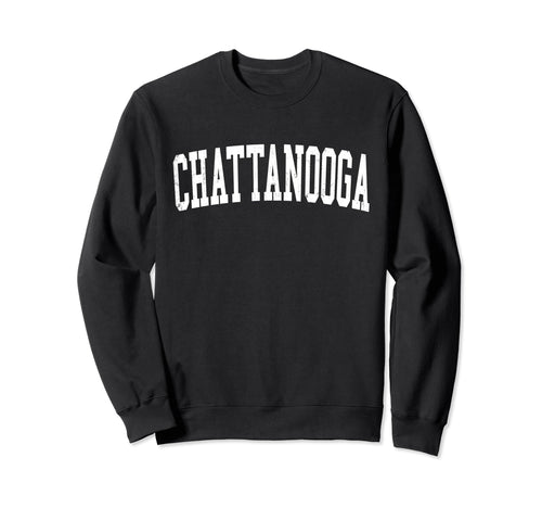 Chattanooga Tn Distressed White Sweatshirt - Minimalist Print Unisex - T-Shirt, Sweatshirt, Hoodie