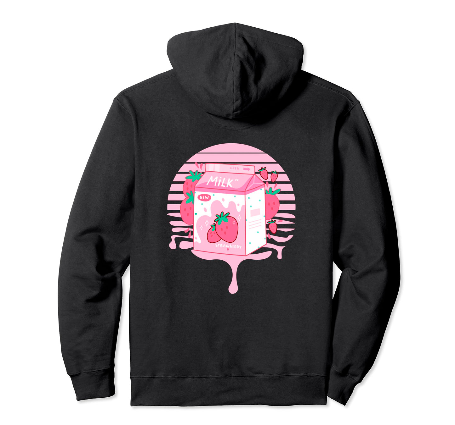 90S Japanese Pastel Strawberry Milk Hoodie - Trendy Graphic Men Women - T-Shirt, Sweatshirt, Hoodie