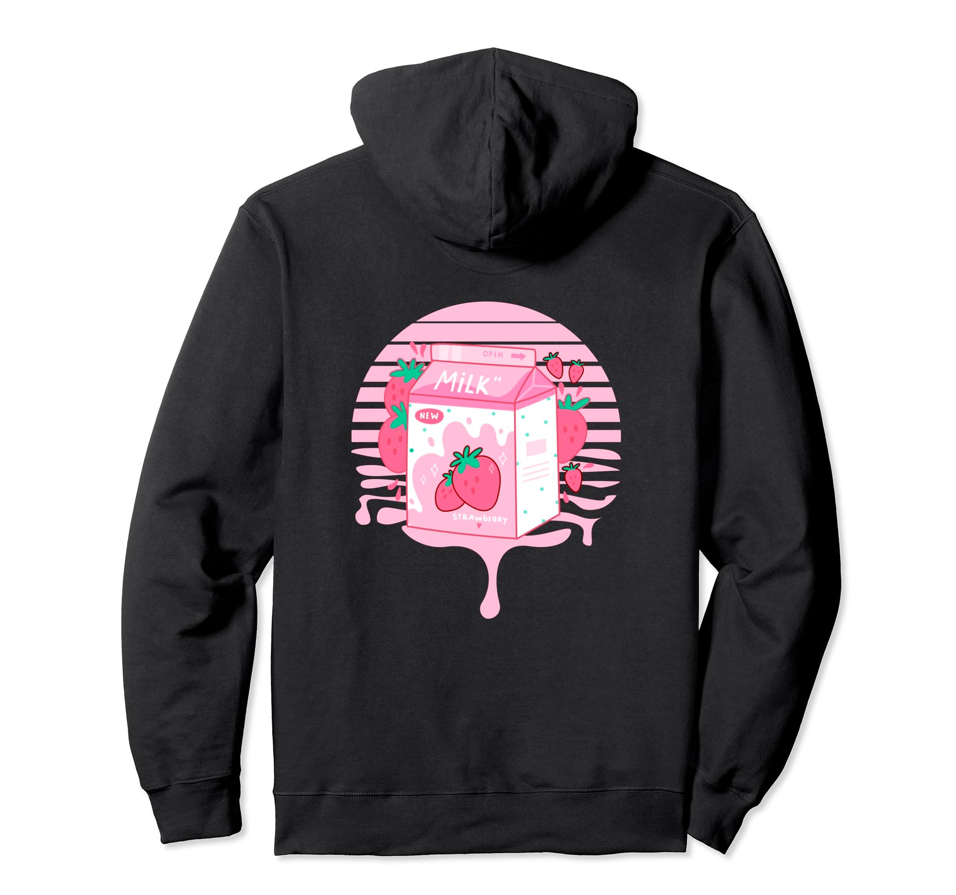 90S Japanese Pastel Strawberry Milk Hoodie - Trendy Graphic Men Women - T-Shirt, Sweatshirt, Hoodie