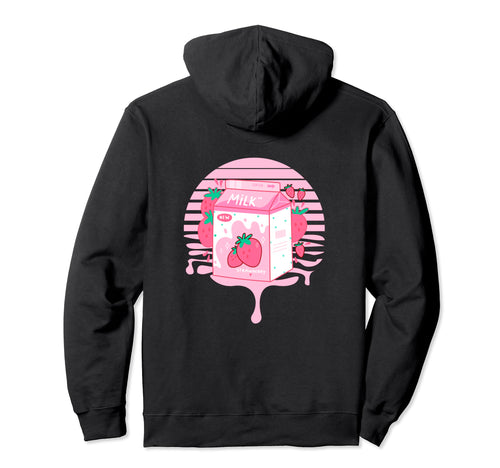 90S Japanese Pastel Strawberry Milk Hoodie - Trendy Graphic Men Women - T-Shirt, Sweatshirt, Hoodie