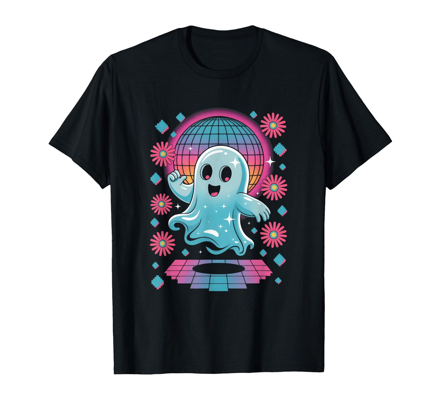 Ghost Disco Dance Vaporwave Aesthetic T-Shirt - Unique Graphic Men Women - T-Shirt, Sweatshirt, Hoodie