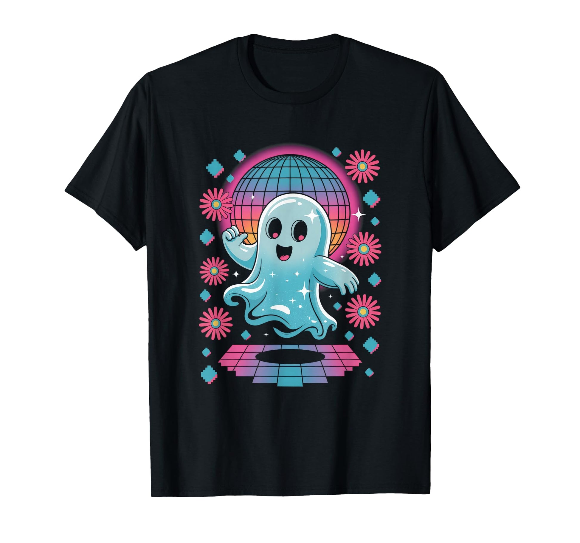Ghost Disco Dance Vaporwave Aesthetic T-Shirt - Unique Graphic Men Women - T-Shirt, Sweatshirt, Hoodie