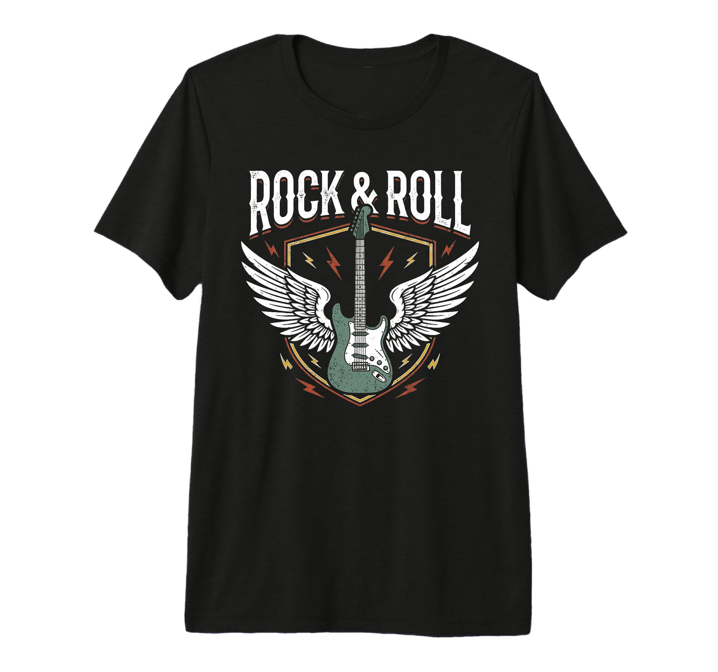 Rock And Roll Electric Guitar Heavy T-Shirt - Streetwear Style Unisex - T-Shirt, Sweatshirt, Hoodie