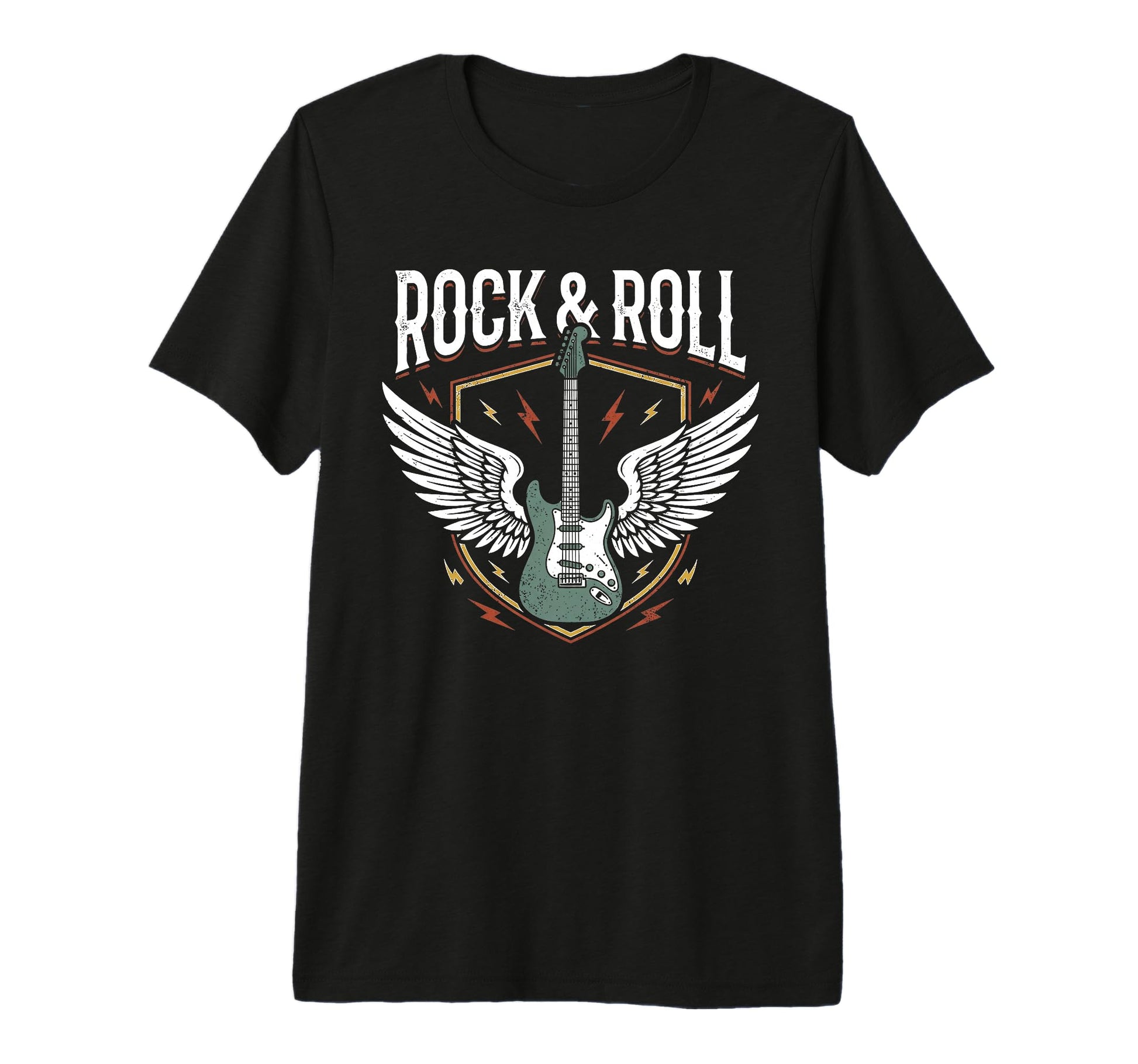 Rock And Roll Electric Guitar Heavy T-Shirt - Streetwear Style Unisex - T-Shirt, Sweatshirt, Hoodie