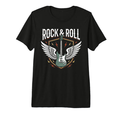 Rock And Roll Electric Guitar Heavy T-Shirt - Streetwear Style Unisex - T-Shirt, Sweatshirt, Hoodie
