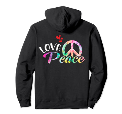Love Peace Heart Hoodie - Trendy Graphic Men Women - T-Shirt, Sweatshirt, Hoodie