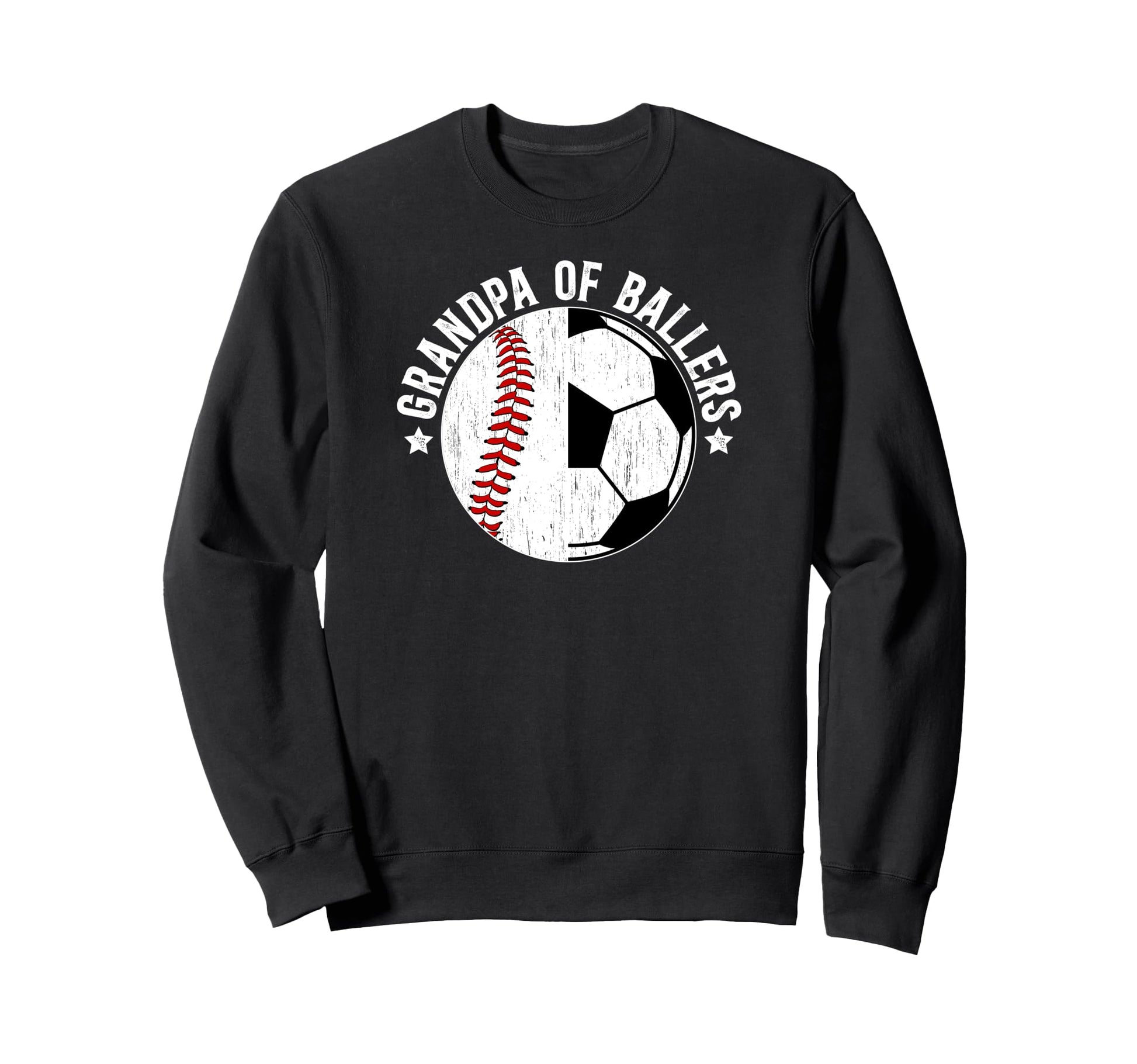 Grandpa Ballers Baseball Soccer Sweatshirt - Novelty Apparel for Adults - T-Shirt, Sweatshirt, Hoodie