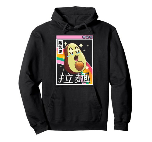 Happy Avocado Rainbow Japan 80S Otaku Hoodie - Custom Art Print Unisex - T-Shirt, Sweatshirt, Hoodie