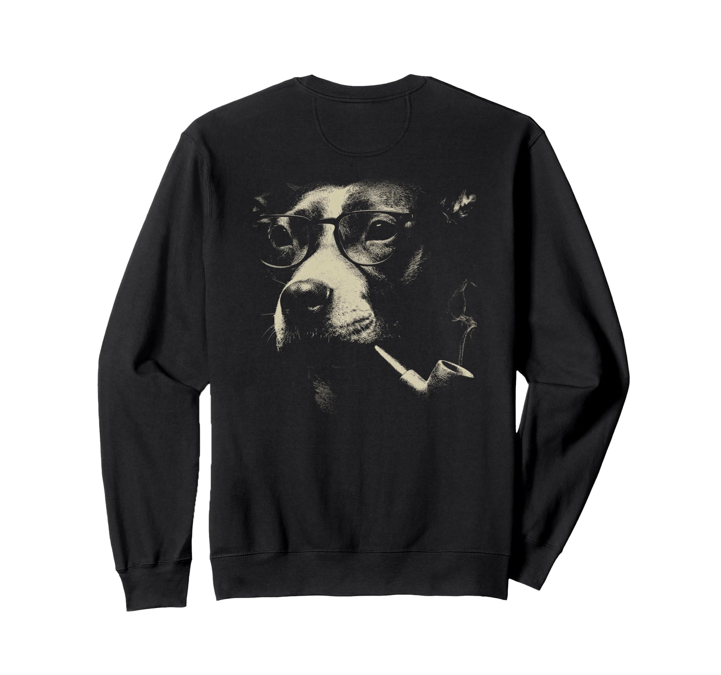 Pitbull Smoking Pipe Sunglasses Sweatshirt - Graphic Print Men Women - T-Shirt, Sweatshirt, Hoodie