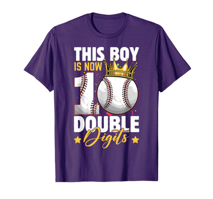 This Now 10 Double Digits Baseball 10 Years T-Shirt - Graphic Print Unisex - T-Shirt, Sweatshirt, Hoodie