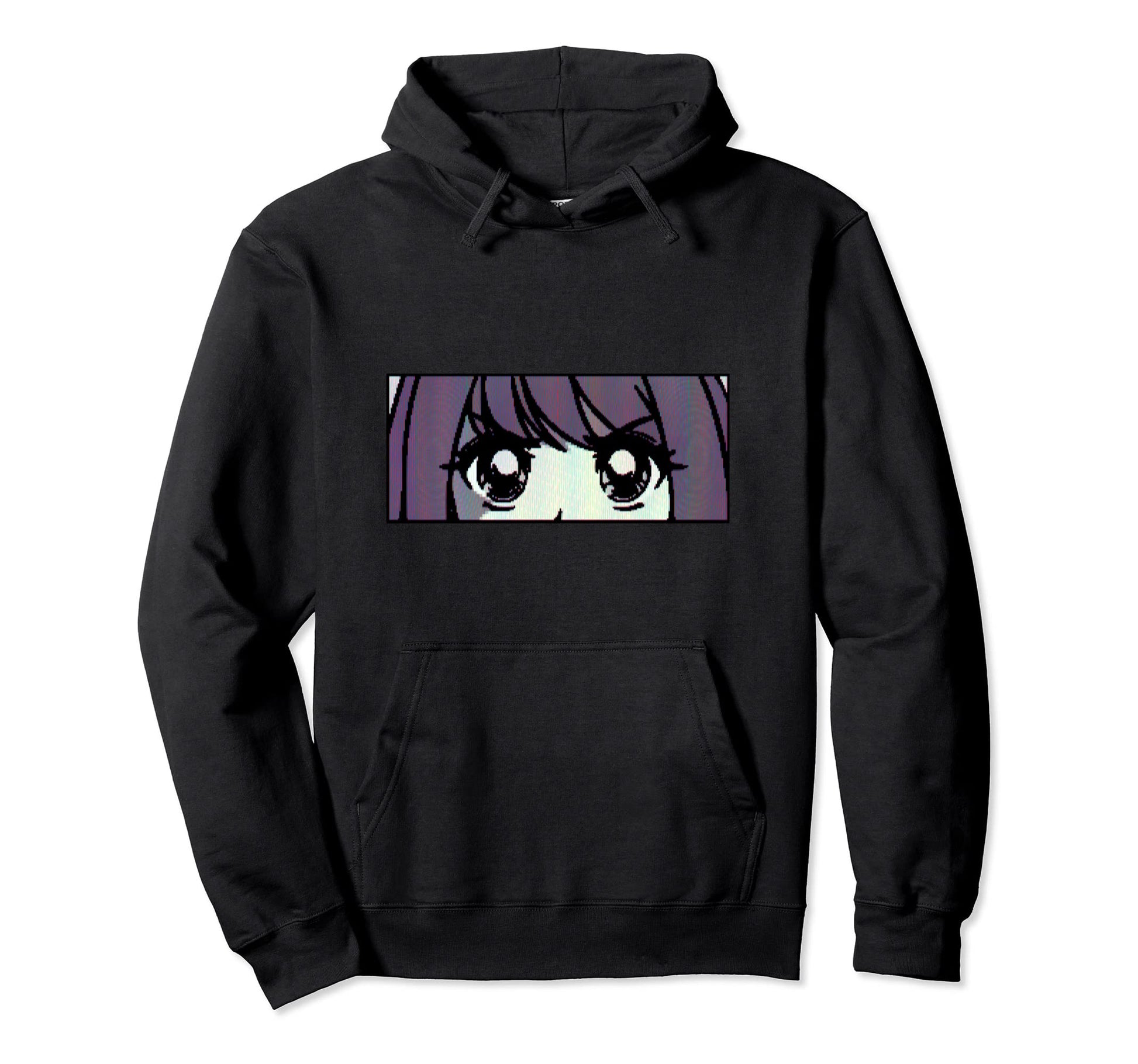 Cassette Futurism Anime Eyes Futurism Hoodie - Novelty Apparel for Adults - T-Shirt, Sweatshirt, Hoodie