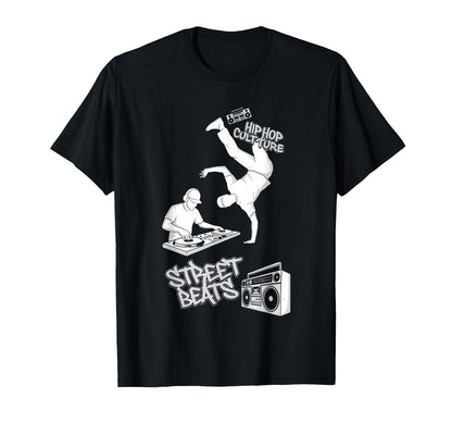 Hip Hop Black And White Old School T-Shirt - Aesthetic Graphic for Adults - T-Shirt, Sweatshirt, Hoodie
