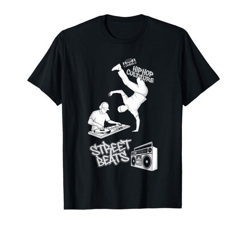 Hip Hop Black And White Old School T-Shirt - Aesthetic Graphic for Adults - T-Shirt, Sweatshirt, Hoodie