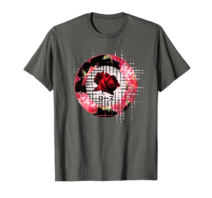 Sad Rose Floral Japanese Aesthetic T-Shirt - Novelty Apparel Men Women - T-Shirt, Sweatshirt, Hoodie