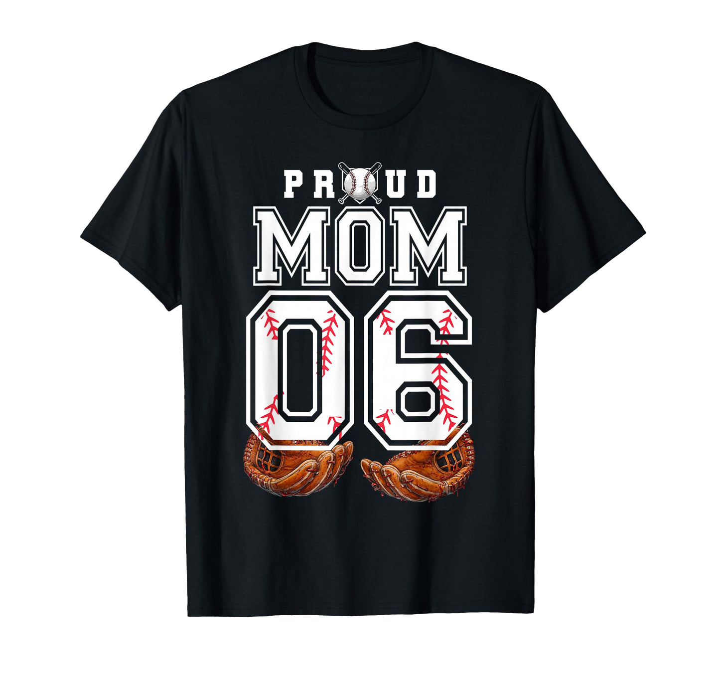 Proud Mom Baseball Player Number 6 Game T-Shirt - Aesthetic Graphic Unisex - T-Shirt, Sweatshirt, Hoodie