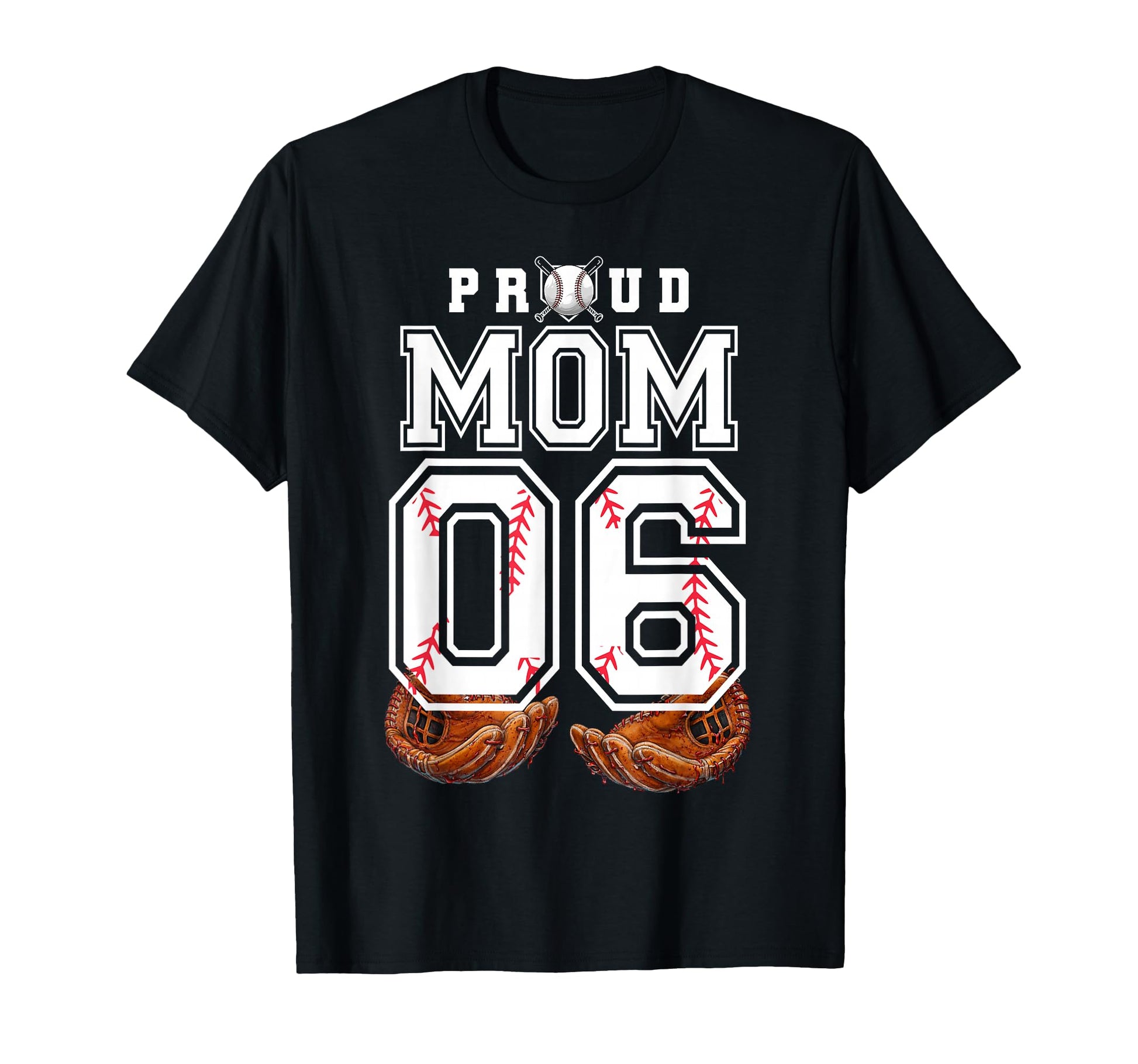 Proud Mom Baseball Player Number 6 Game T-Shirt - Aesthetic Graphic Unisex - T-Shirt, Sweatshirt, Hoodie
