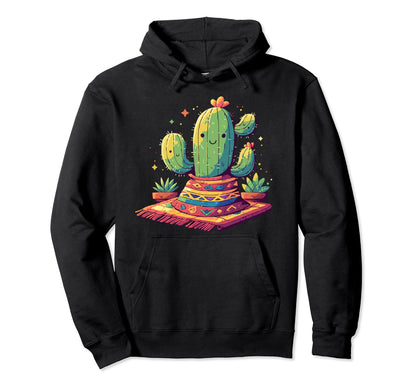 Cactus Serape Succulent Plant Cacti Hoodie - Unique Graphic Men Women - T-Shirt, Sweatshirt, Hoodie