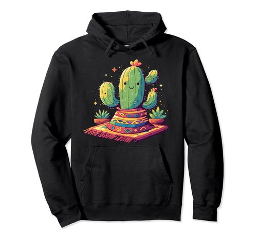 Cactus Serape Succulent Plant Cacti Hoodie - Unique Graphic Men Women - T-Shirt, Sweatshirt, Hoodie