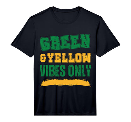 Green And Yellow Game Day Performance T-Shirt - Minimalist Print for Adults - T-Shirt, Sweatshirt, Hoodie