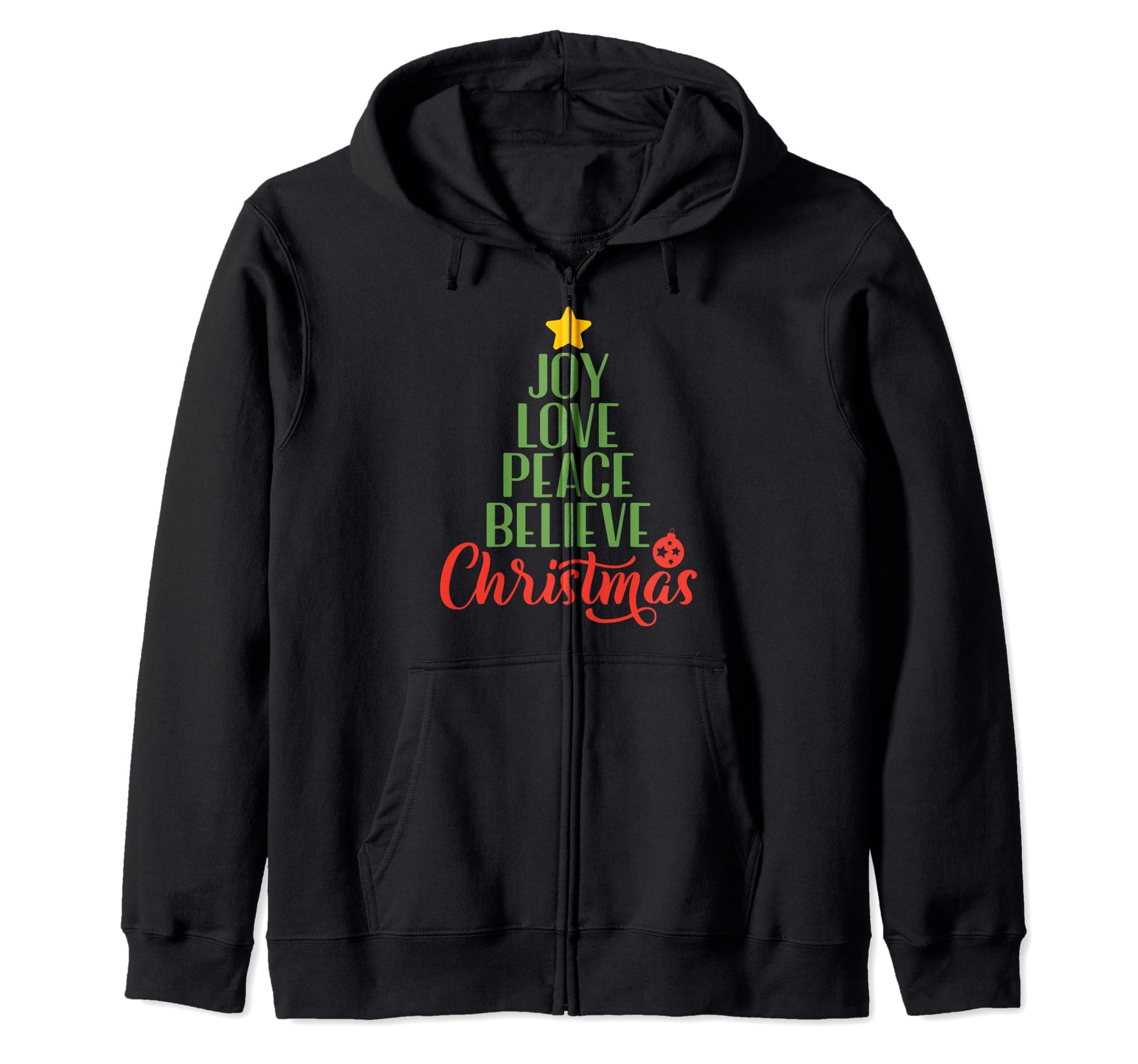 Joy Love Peace Believe Gift Sweatshirt - Unique Graphic Unisex - T-Shirt, Sweatshirt, Hoodie