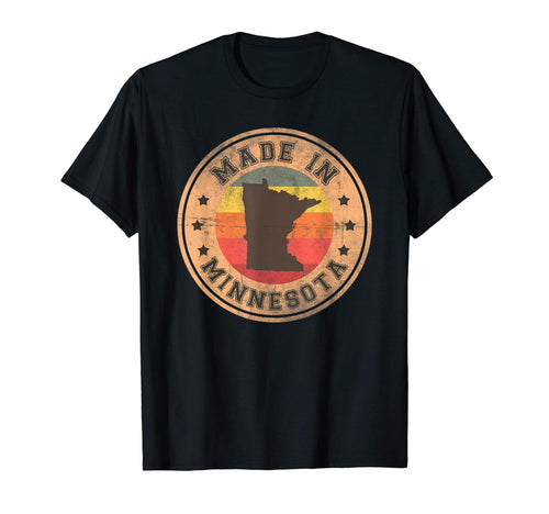 Minnesota Us State Map Stripes T-Shirt - Casual Everyday Wear for Adults - T-Shirt, Sweatshirt, Hoodie