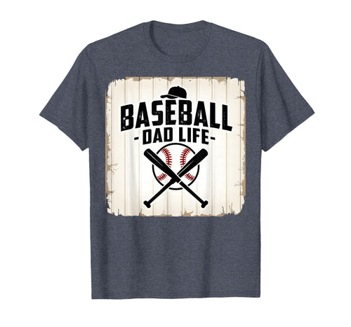 Baseball Dad Life Proud Father Sports T-Shirt - Aesthetic Graphic Unisex - T-Shirt, Sweatshirt, Hoodie