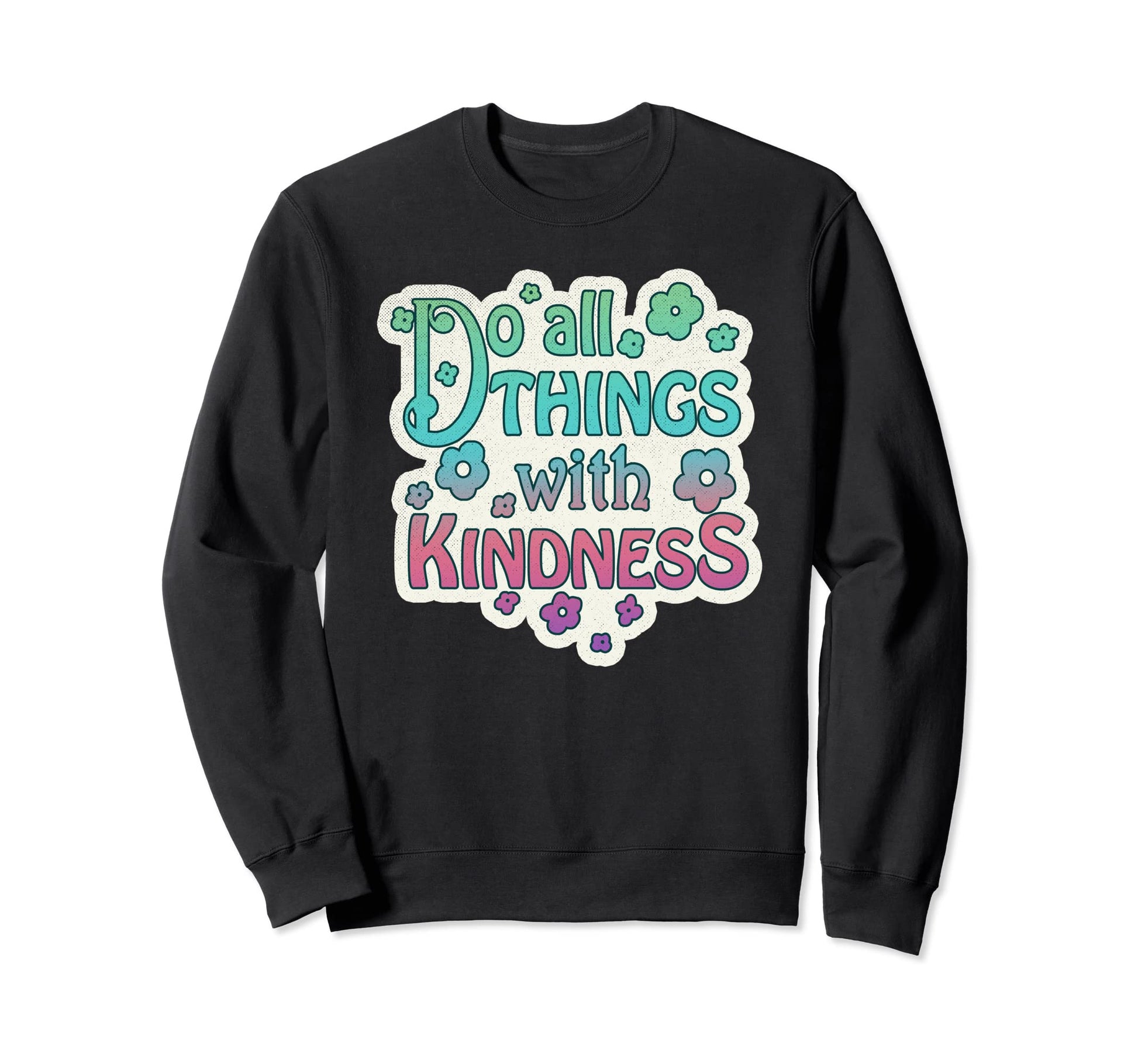 Grunge Hippie Kindness Boho Rainbow Sweatshirt - Unique Graphic for Adults - T-Shirt, Sweatshirt, Hoodie