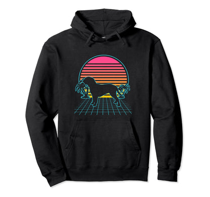 Dogue De Bordeaux Dog 80S Vaporwave Hoodie - Streetwear Style Men Women - T-Shirt, Sweatshirt, Hoodie