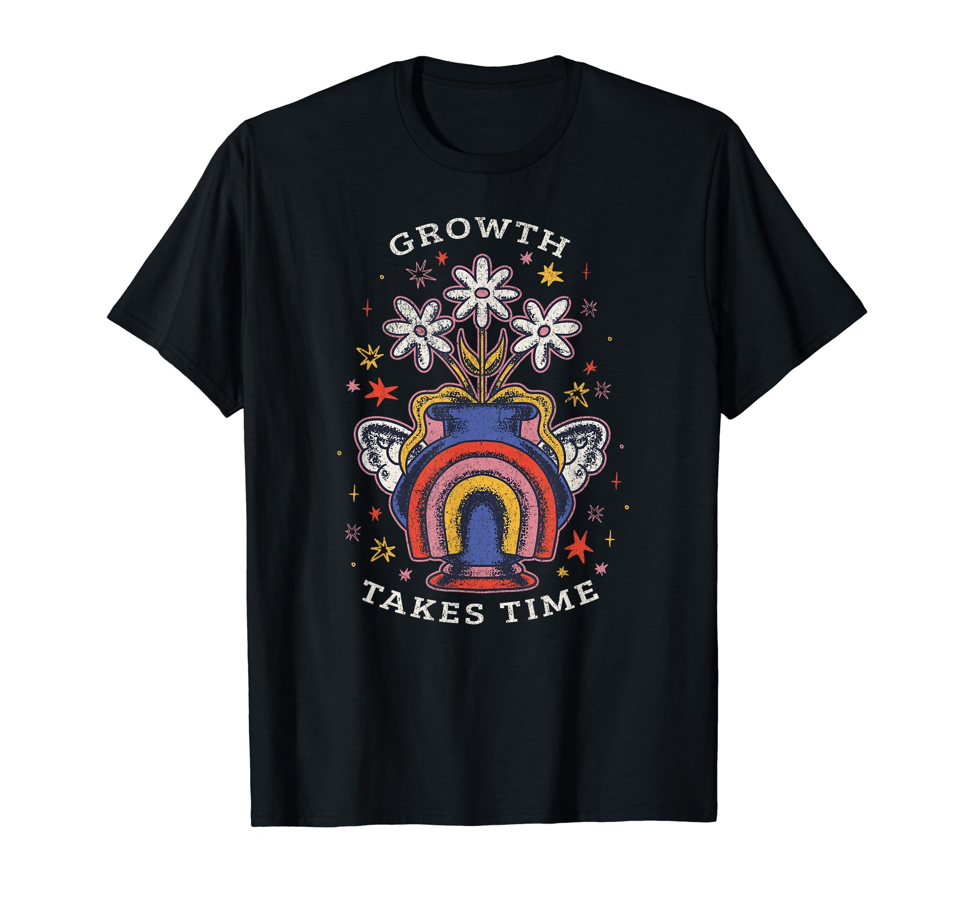 Growth Takes Time Motivation Positive T-Shirt - Unique Graphic Men Women - T-Shirt, Sweatshirt, Hoodie
