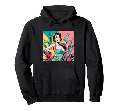 Pastel Rainbow Pin Up Houseplant Hoodie - Casual Everyday Wear for Adults - T-Shirt, Sweatshirt, Hoodie