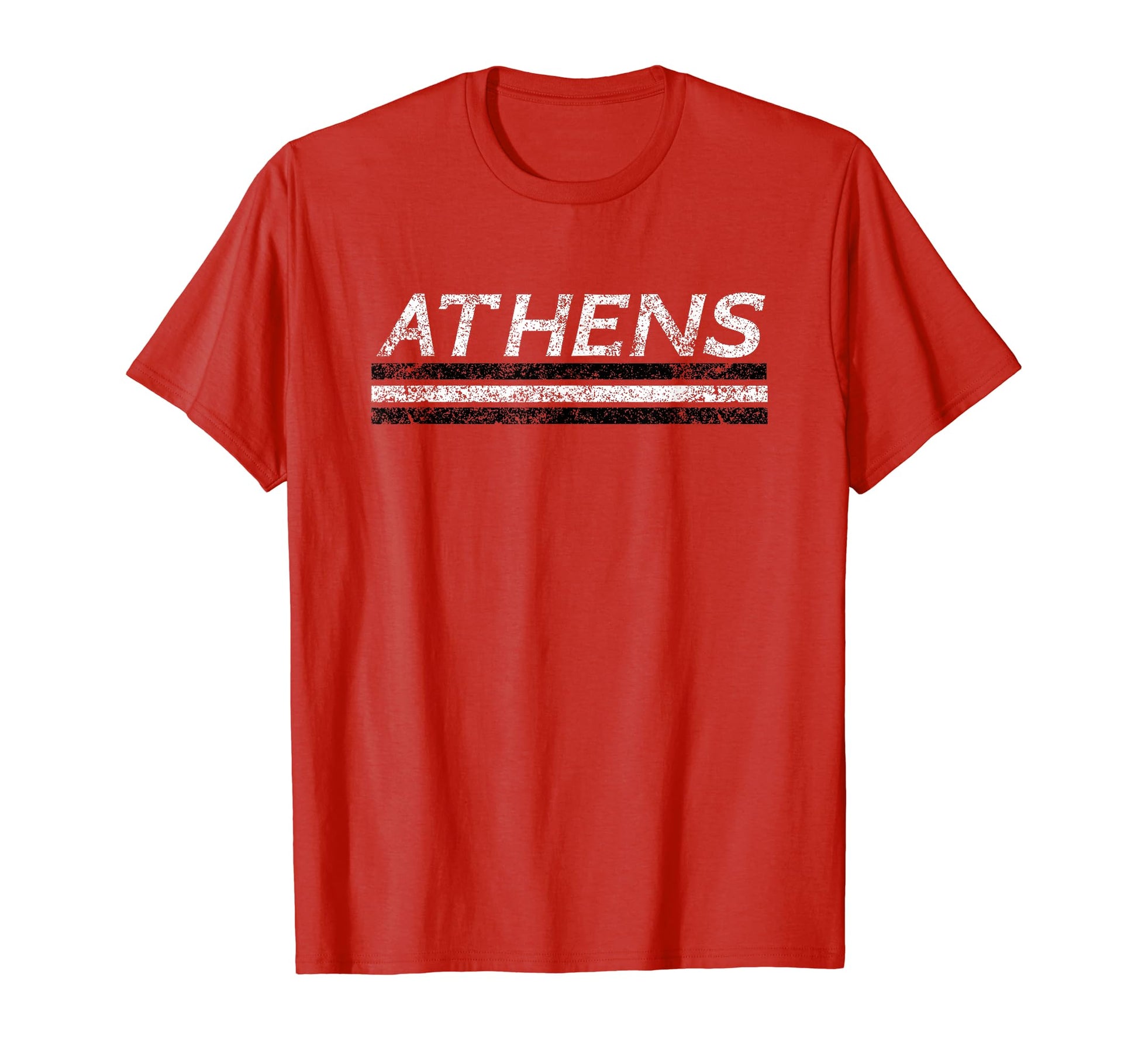 Athens Georgia Weathered Stripe Throwback T-Shirt - Minimalist Print Unisex - T-Shirt, Sweatshirt, Hoodie