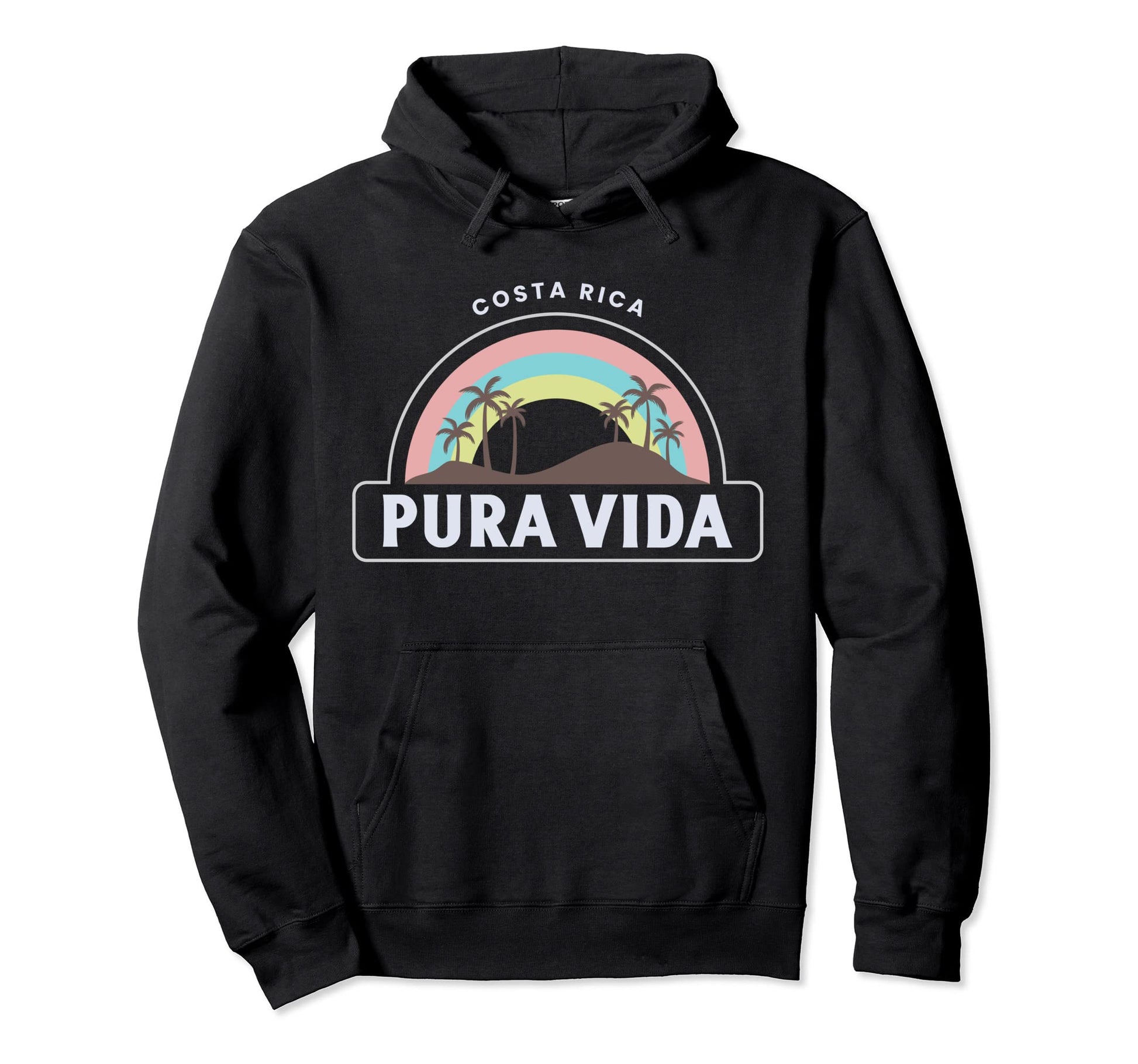 Sunset Rainbow Pura Vida Costa Rica Hoodie - Fun Novelty Design Men Women - T-Shirt, Sweatshirt, Hoodie