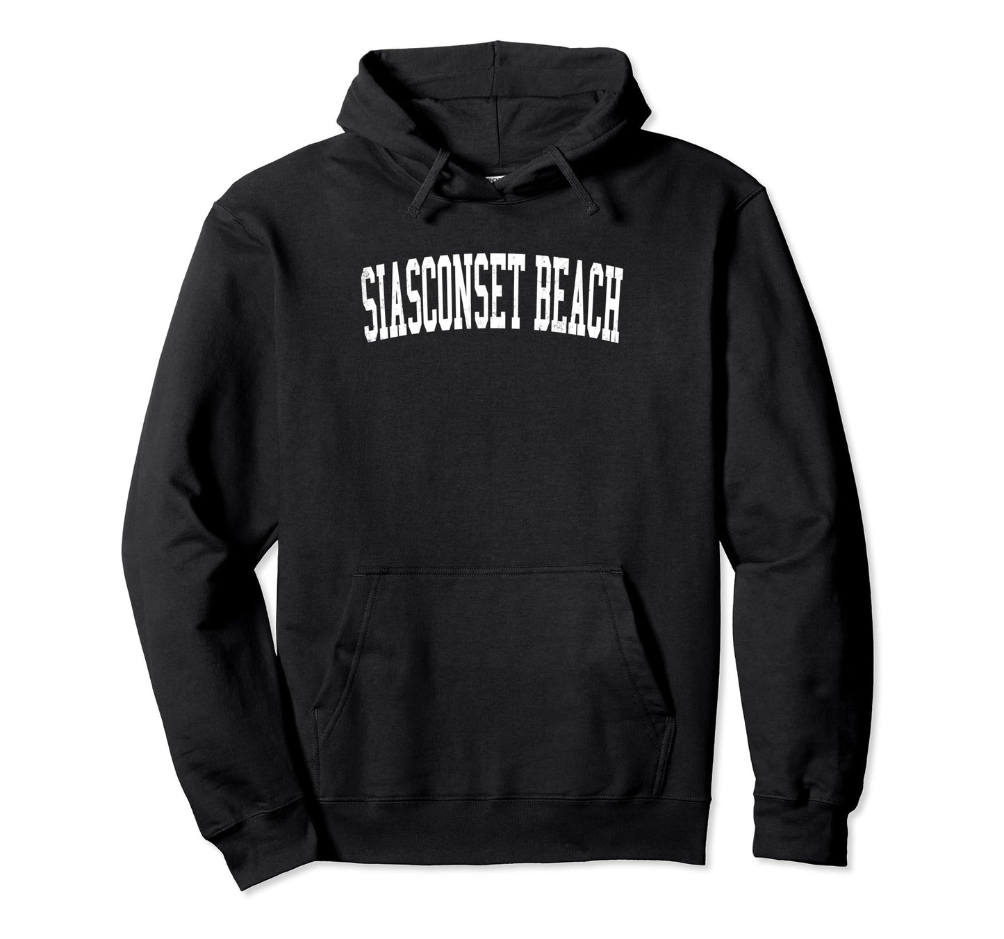 Siasconset Beach Distressed White Hoodie - Custom Art Print for Adults - T-Shirt, Sweatshirt, Hoodie