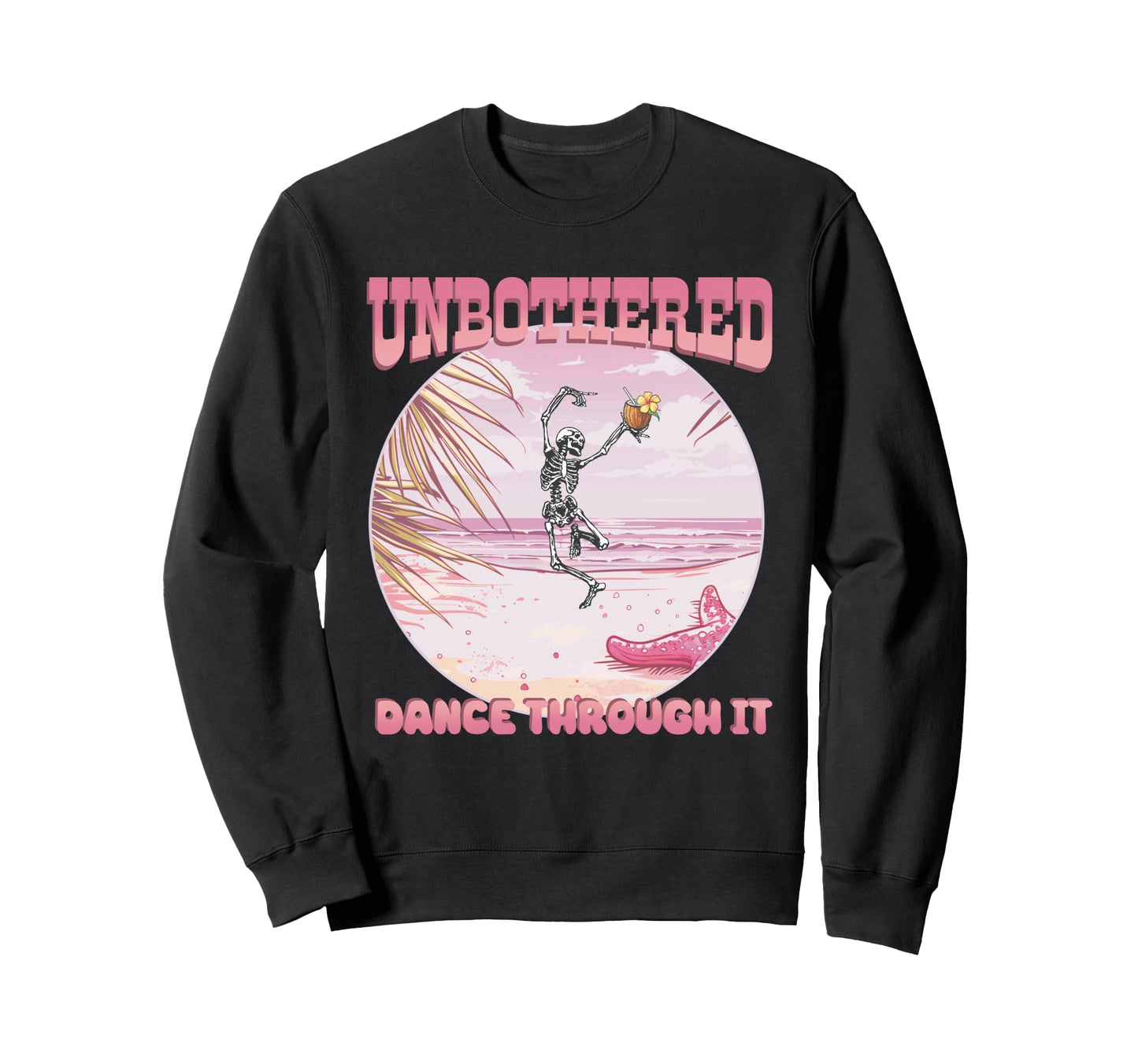 Spooky Boho Skeleton Unbothered Sweatshirt - Aesthetic Graphic Unisex - T-Shirt, Sweatshirt, Hoodie