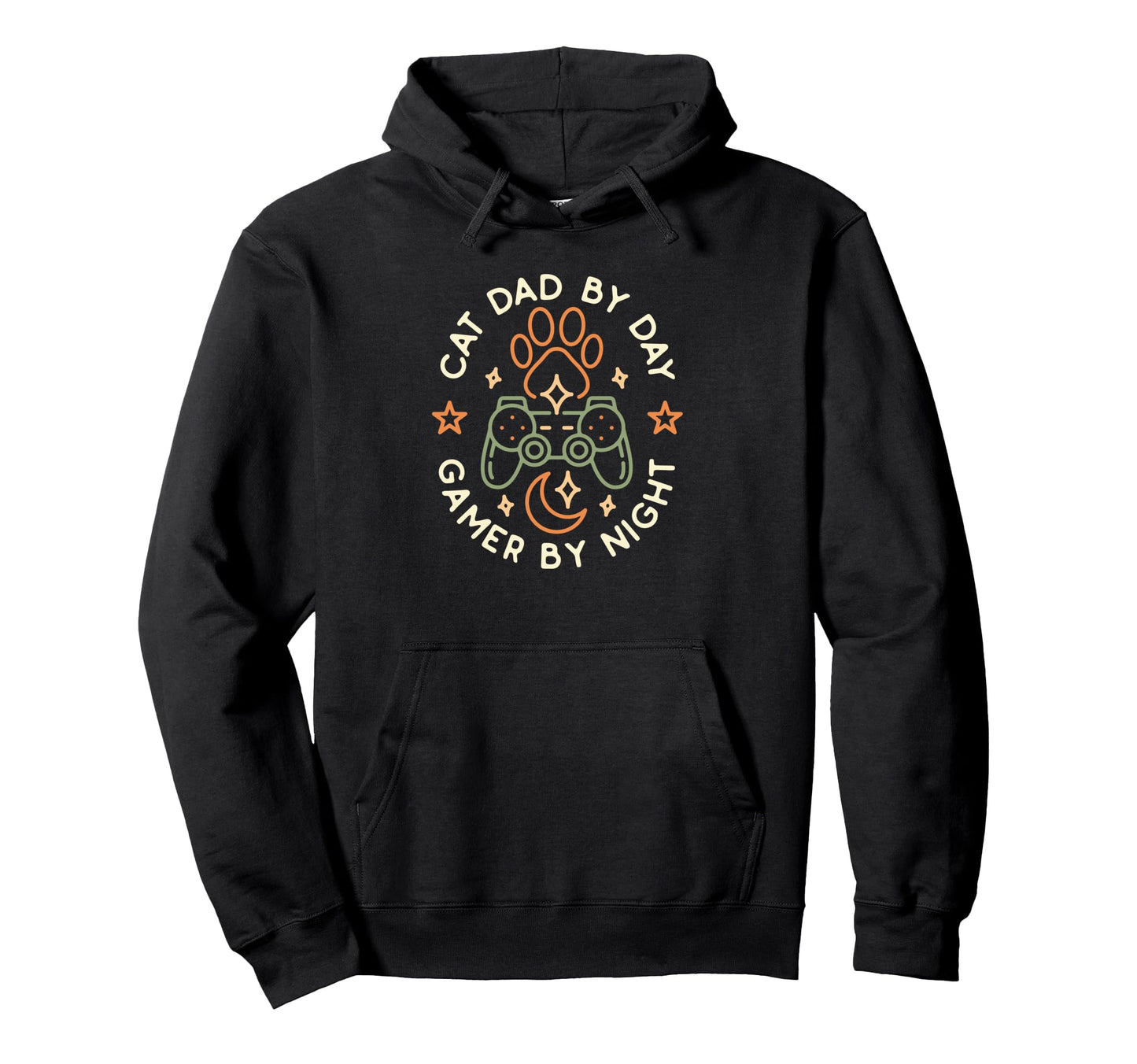 Cat Dad Day Gamer Night Video Hoodie - Casual Everyday Wear for Adults - T-Shirt, Sweatshirt, Hoodie