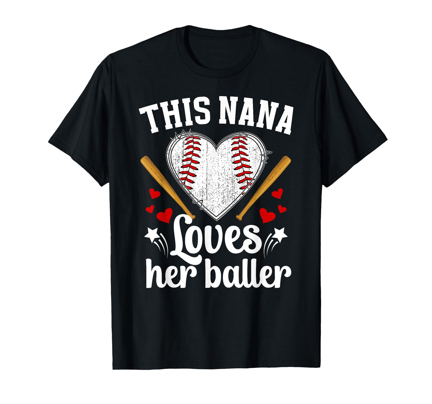 Nana Loves Her Baller Baseball Nana T-Shirt - Aesthetic Graphic Unisex - T-Shirt, Sweatshirt, Hoodie
