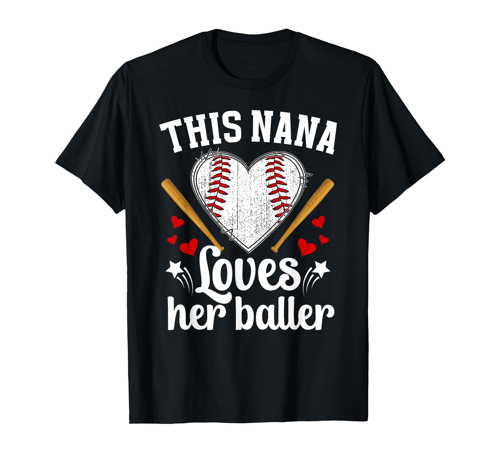 Nana Loves Her Baller Baseball Nana T-Shirt - Aesthetic Graphic Unisex - T-Shirt, Sweatshirt, Hoodie