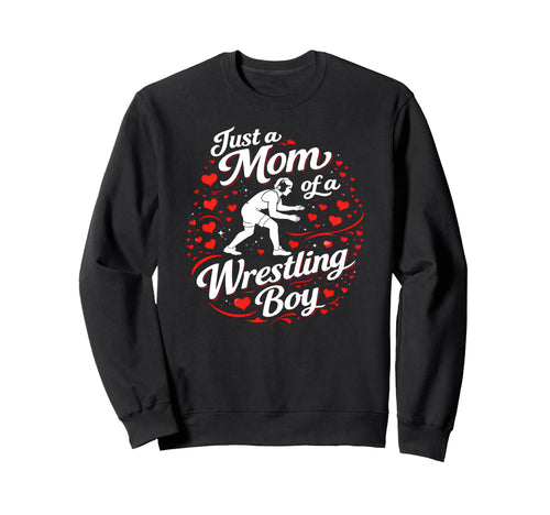 Just Mom Wrestling Match Day Mat Side Sweatshirt - Trendy Graphic Unisex - T-Shirt, Sweatshirt, Hoodie