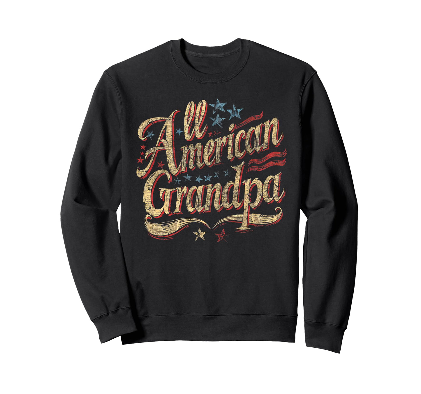 Grandpa 4Th July American Flag Sweatshirt - Aesthetic Graphic Unisex - T-Shirt, Sweatshirt, Hoodie