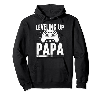 Leveling Up To Papa Pregnancy Hoodie - Aesthetic Graphic Unisex - T-Shirt, Sweatshirt, Hoodie