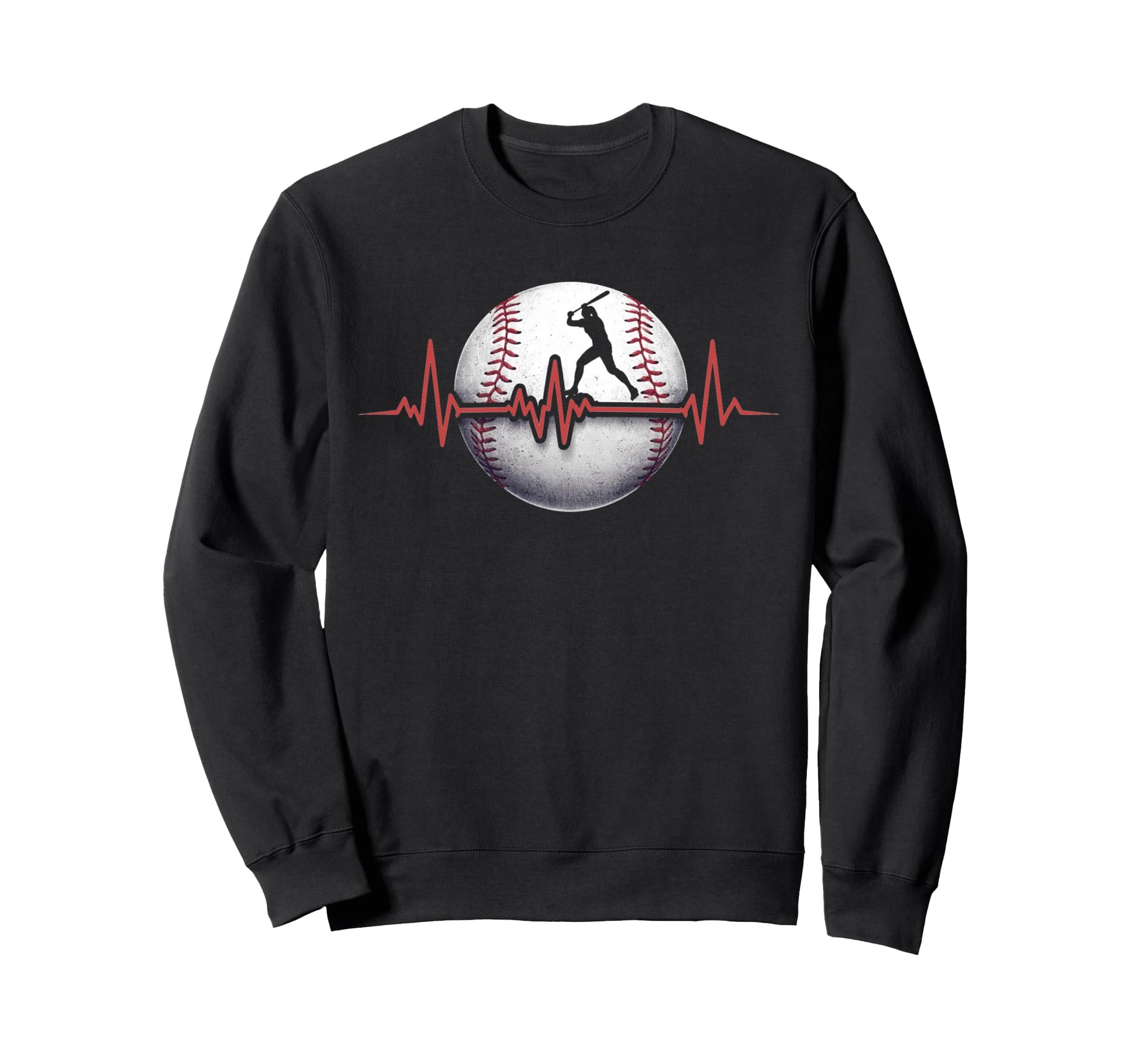 Heartbeat Baseball Sweatshirt - Novelty Apparel for Adults - T-Shirt, Sweatshirt, Hoodie