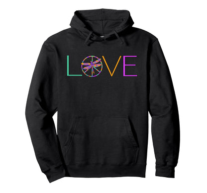 Spiritual Colorful Dragon Fly Peace Hoodie - Aesthetic Graphic Men Women - T-Shirt, Sweatshirt, Hoodie