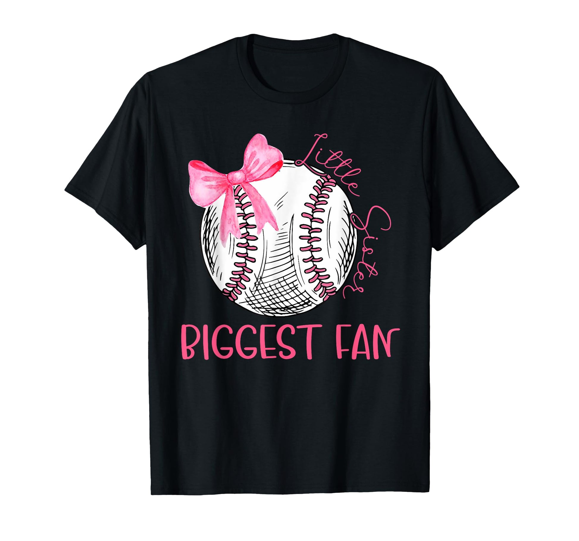 Baseball Sister Coquette Bow Ball T-Shirt - Casual Everyday Wear Men Women - T-Shirt, Sweatshirt, Hoodie
