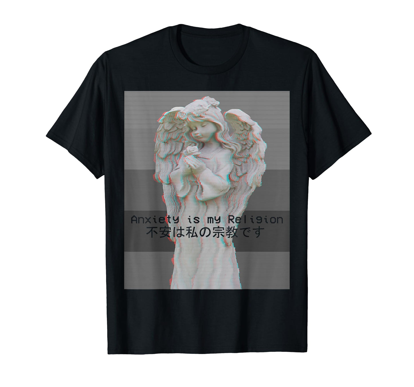 Anxiety Is My Religion Aesthetic Vaporwave T-Shirt - Graphic Print Unisex - T-Shirt, Sweatshirt, Hoodie