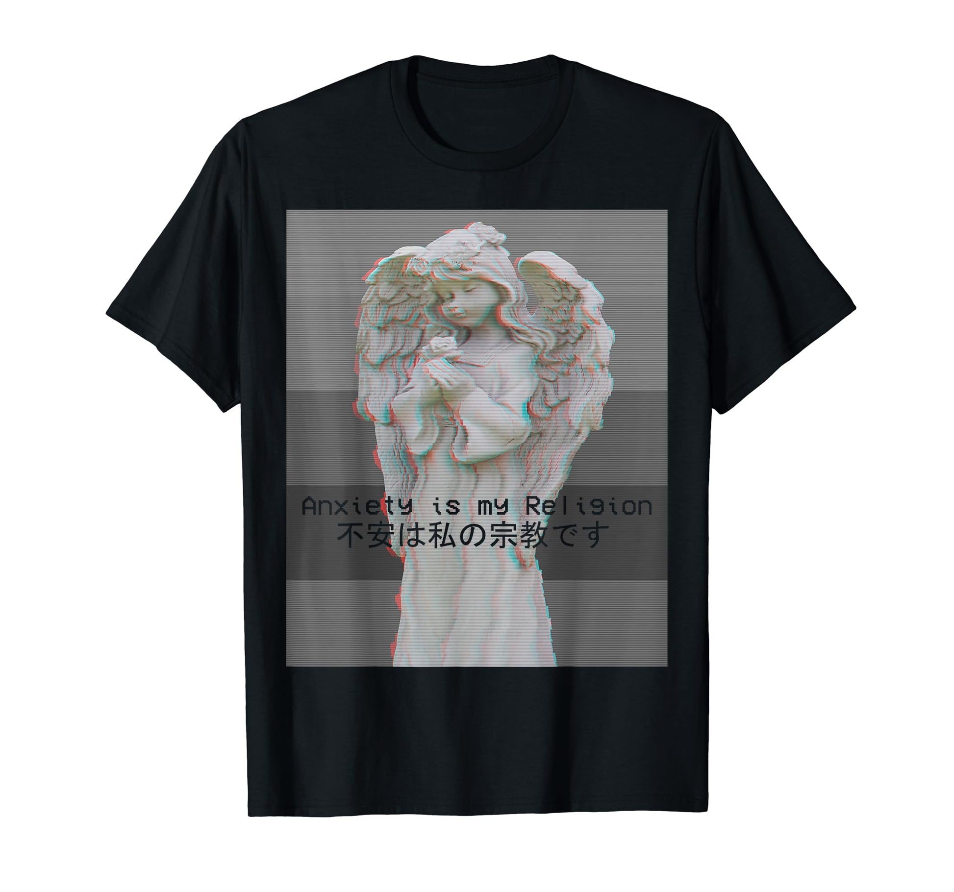Anxiety Is My Religion Aesthetic Vaporwave T-Shirt - Graphic Print Unisex - T-Shirt, Sweatshirt, Hoodie