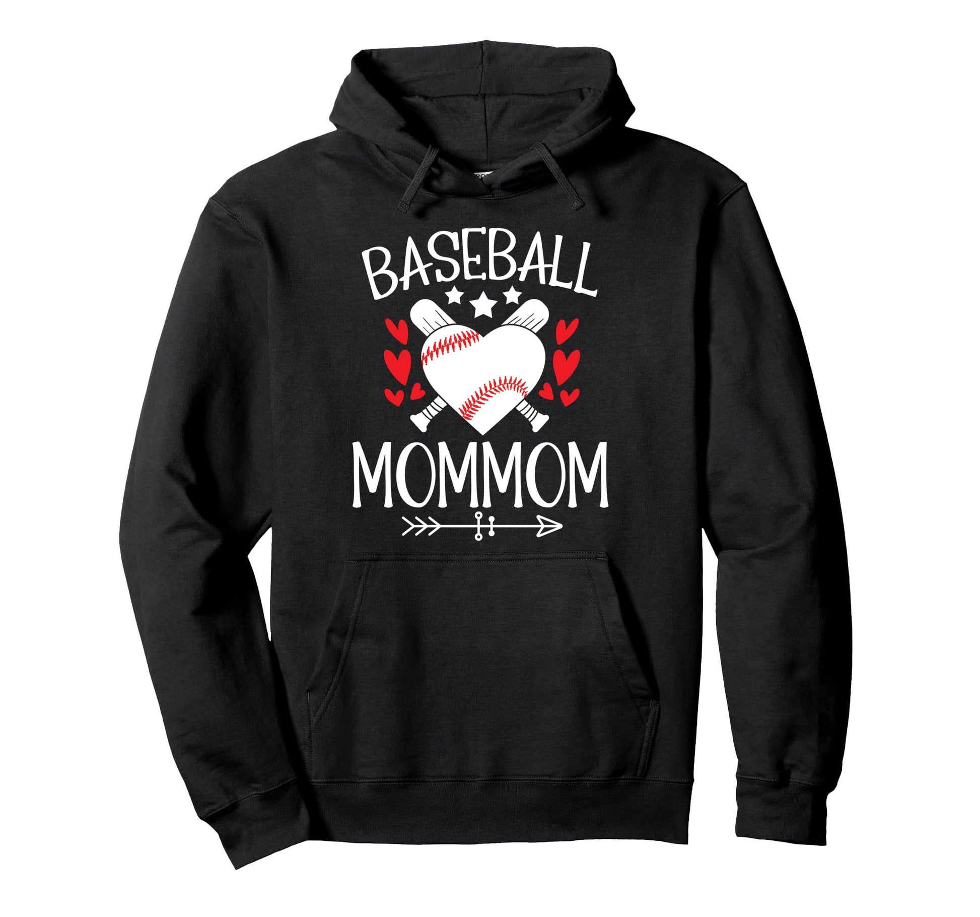 Baseball Mommom Grandma Mommom Baseball Hoodie - Trendy Graphic for Adults - T-Shirt, Sweatshirt, Hoodie